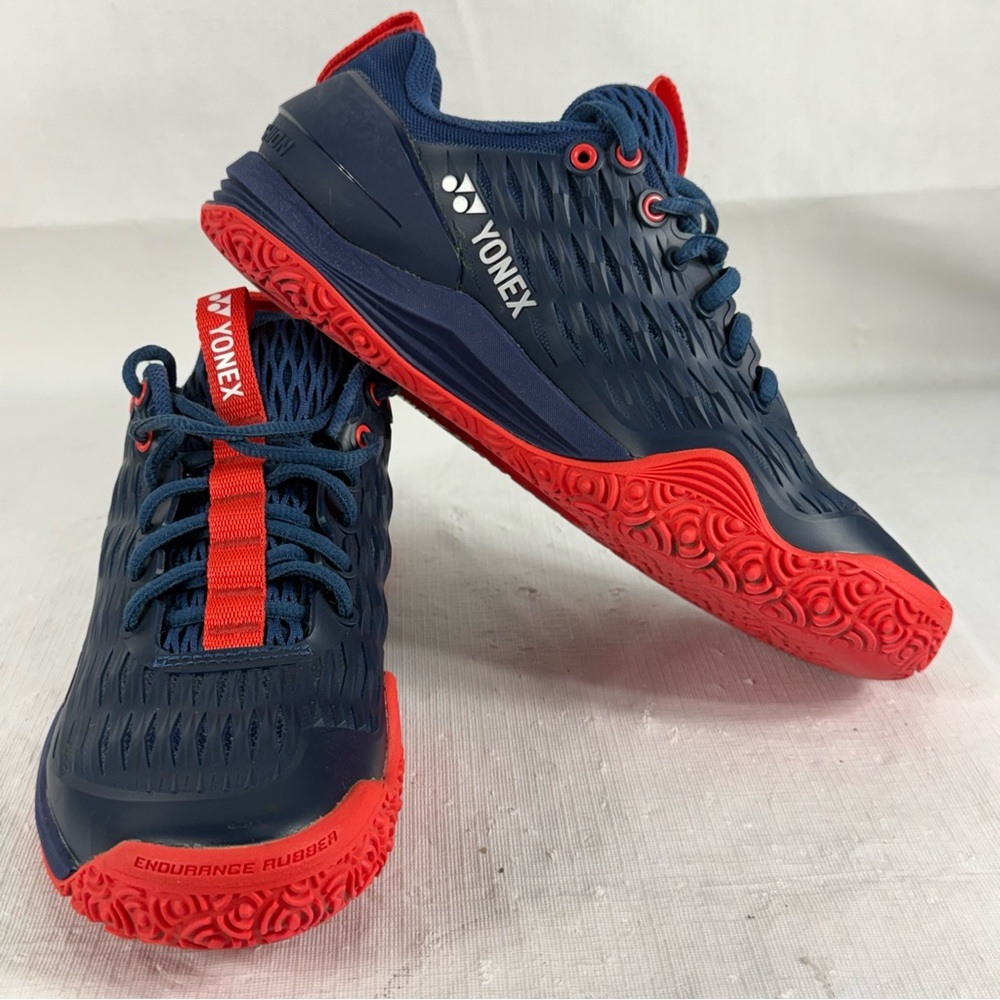Yonex Eclipse Tennis Shoes Men’s 7.5 - Navy & Fluorescent Orange Needs Insoles